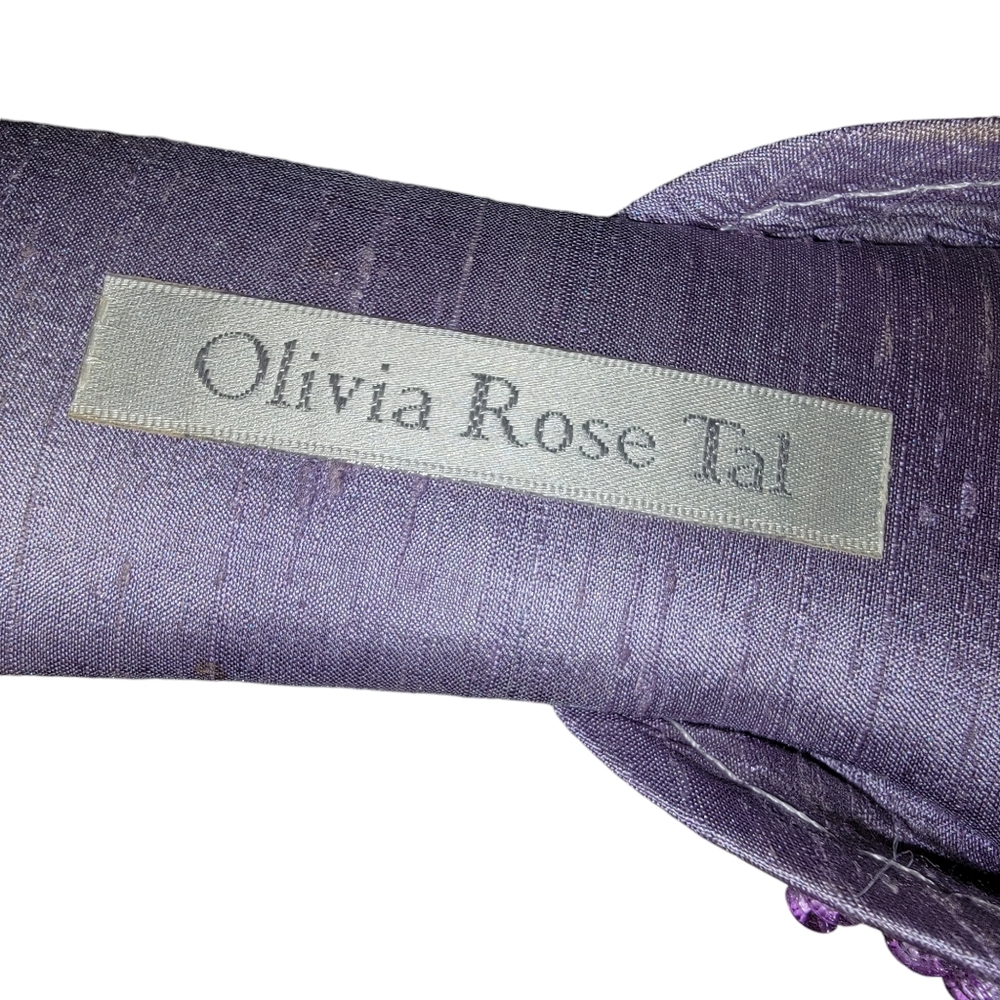 Olivia Rose Tal Green Silk Mules - Picture 3 of 4